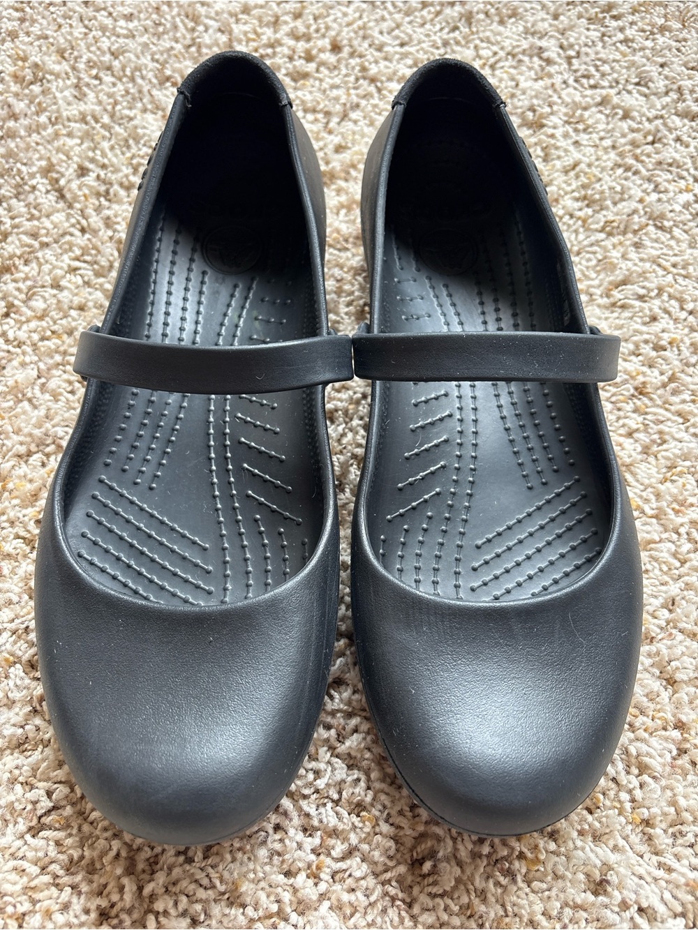 Crocs Alice Work Black Mary Jane Flats Shoes 12
